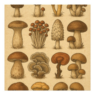  champignons foto afdruk
