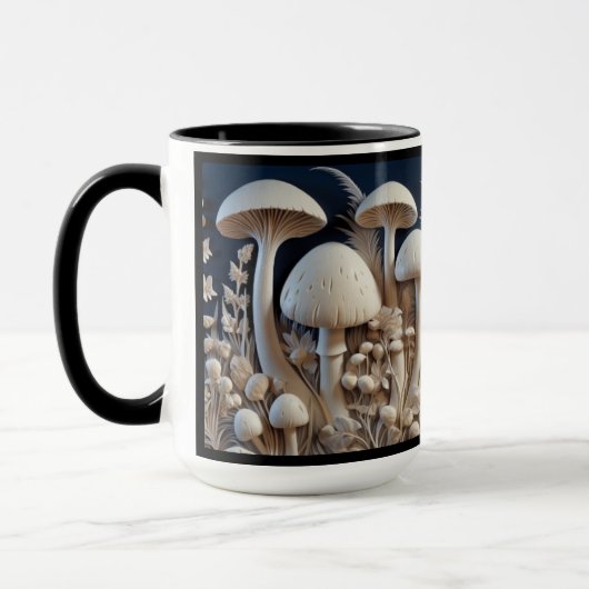 Champignons Imprimer Mug 3D (Gauche)
