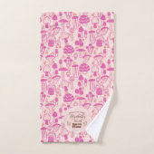 Champignons Magenta rose (Serviette à main)