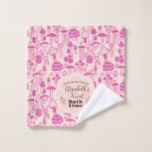 Champignons Magenta rose (Gant de toilette)