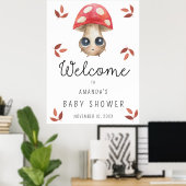 Champignons mignons - Affiche de bienvenue Baby sh (Bureau à domicile)