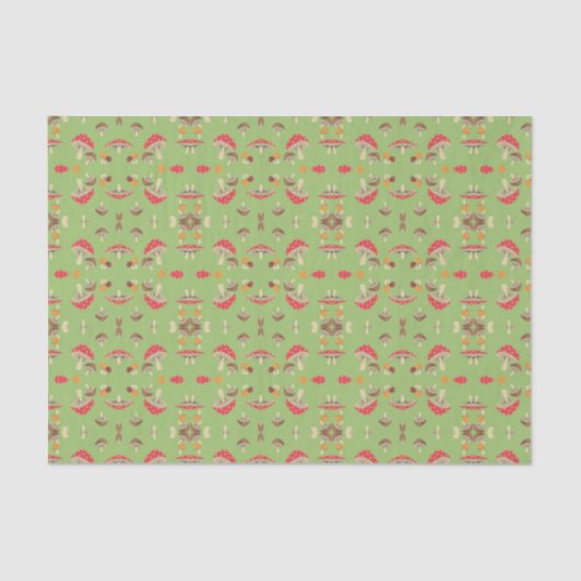 Champignons mignons de papier de soie de soie (Recto)