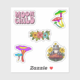  champignons Natuur illustratie Scrapbooking Sticker