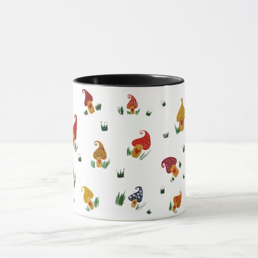 Champignons Noir 325 ml Ringer Combo Mug (Centre)