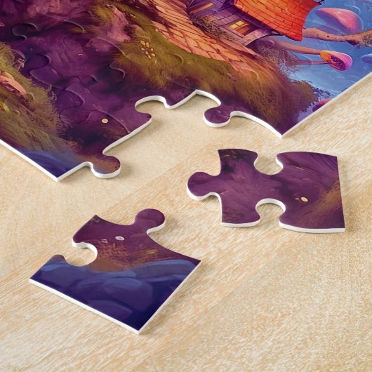 Champignons psychédéliques éclatants Puzzle (Côté)