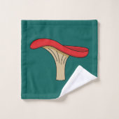 Champignons rouges caricaturés (Gant de toilette)
