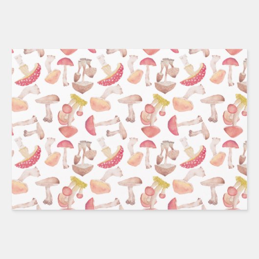 Champignons sauvages enveloppant des feuilles de p (Devant)