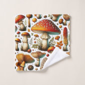 Champignons Sauvages Fantaisistes (Gant de toilette)