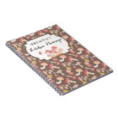 Champignons sauvages motif carnet personnalisé (Côté Droit)