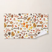 Champignons sauvages sur blanc (Serviette à main)