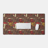 Champignons sauvages sur brun (Clavier et souris)