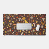 Champignons sauvages sur brun (Clavier et souris)