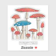 Champignons Stickers Vinyl 8" x 8" sur mesure