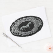 Champion Beer Drink Evenementen Sport Westerne Ges Ovale Sticker (Envelop)