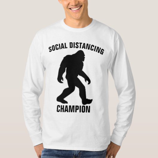 CHAMPION DE DISTANCE SOCIALE BIGFOOT T-shirts amus (Devant)