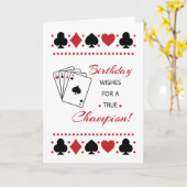 Champion de la carte de jeu d'anniversaire (Fleur jaune)