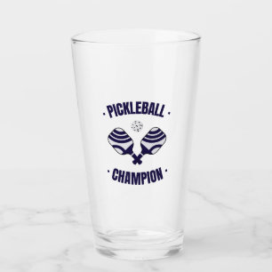 Champion de Pickleball en verre à boire