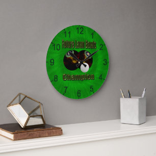 Champion des Bowles de pelouse, horloge murale