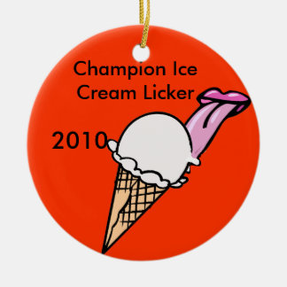 Champion Ice Cream Licker Keramisch Ornament
