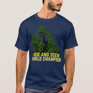 Champion in de wereld verbergen en zoeken t-shirt