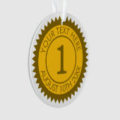 Champion médaillé d'or 1ère place sur mesure (devant)