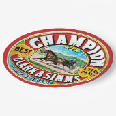 Champion Papieren Bordje (Gekanteld)