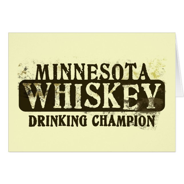 Champion potable de whiskey du Minnesota (Devant horizontal)