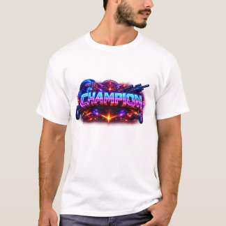 ​CHAMPION 🎮 Ultimate Neon Cyberpunk Gaming Master T-shirt