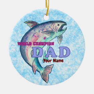 Champion Vissen pa Keramisch Ornament