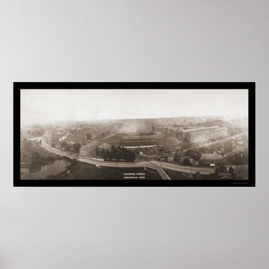 Champion Works OH Foto 1907 Poster (Voorkant)