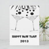 Championnat noir et blanc Nouvel An Invitation (Debout devant)