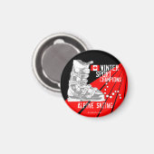 Champions de ski alpin Ski Boot CA Round Magnet (Recto/Verso)