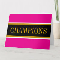 CHAMPIONS Helder Roze Zwart Wit Racing Strepen