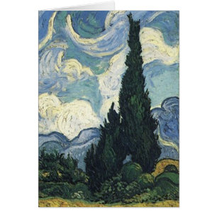 Champs de blé de Vincent van Gogh avec des cyprè