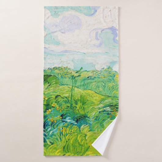 Champs de blé vert, Van Gogh (Serviette de bain)