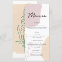 Champs de Dreams Dîner Mariage Menu Invitation