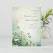 Champs de Faire-part de mariage de trèfle (Debout devant)