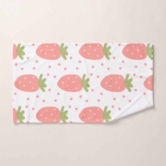 Champs de fraises (Serviette à main)