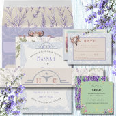 Champs de lavande du Faire-part de mariage occiden