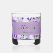 Champs de lavande Mariage Imprimé Rocks Verre (Recto)