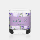 Champs de lavande Mariage Imprimé Rocks Verre (Verso)