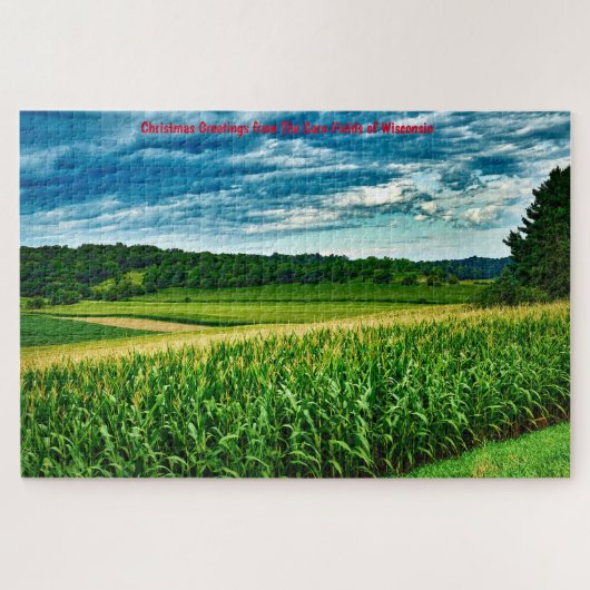 Champs de maïs du Wisconsin. Jigsaw Puzzle (Horizontal)