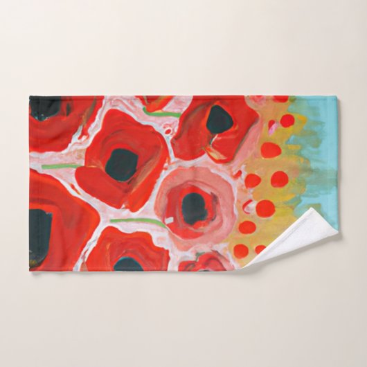 Champs de pavot (Serviette à main)