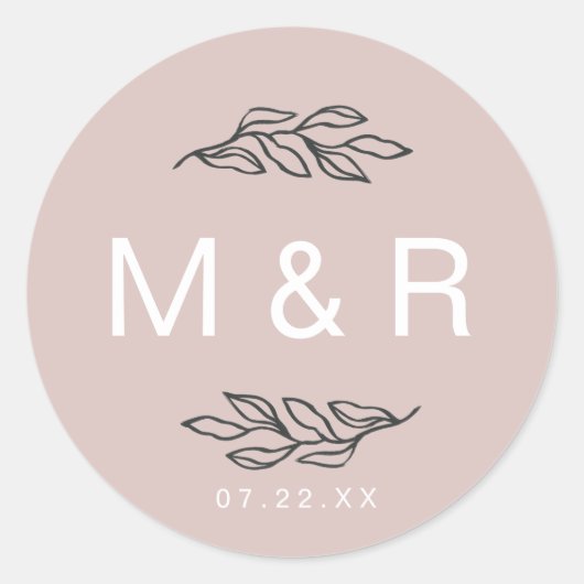 Champs de rêve brouillés | Sticker Monogramme Flor (Devant)