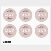 Champs de rêve brouillés | Sticker Monogramme Flor (Feuille)