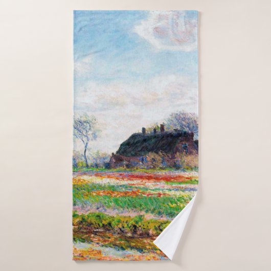 Champs de tulipes aux Pays-Bas, Monet (Serviette de bain)