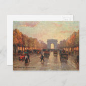 Champs Elysee Briefkaart (Voorkant / Achterkant)