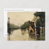 Champs Elysee, Hassam Post Card Briefkaart (Voorkant / Achterkant)