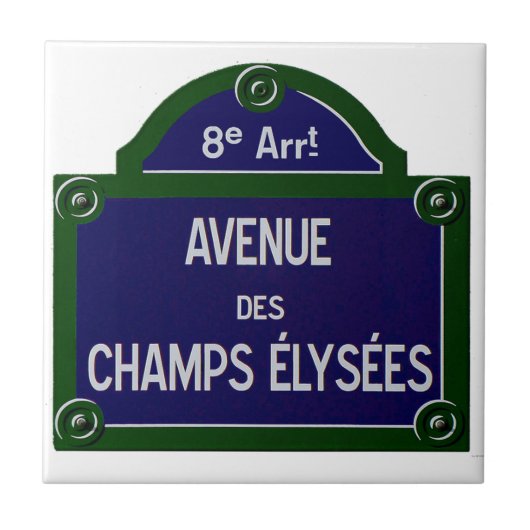 Champs elysee-tegel tegeltje (Voorkant)