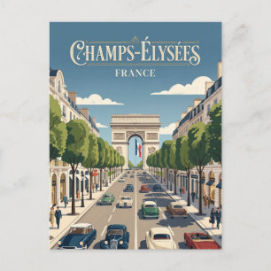 Champs-Élysées Frankrijk Briefkaart